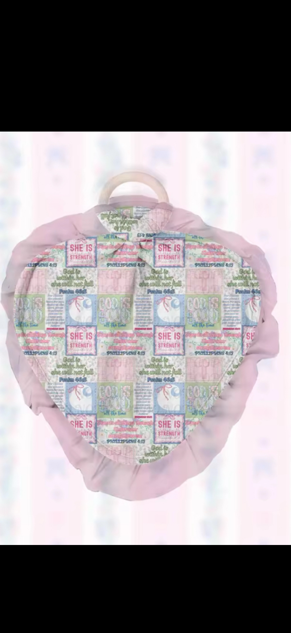 Wooden teether lovey